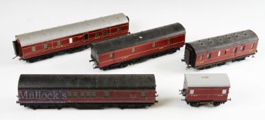 Collection of LMS Fine-scale O Gauge Parcel Carriages/Coaches by various makers one is made by