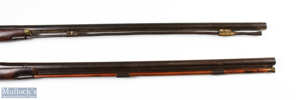Two 19th century Percussion Rifles both with engraved lock plates, one engraved Smith the other with - Image 3 of 3