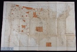 USA - Map showing the location of the Indian Reservations within the Limits of the United States