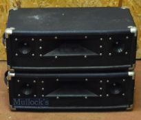 2x Custom Sound Horn Boxes 100 watt 8 ohms, twin handle, width 56cm, depth 30cm, height 19cm