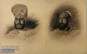 India & Punjab - German Postcard Sikh Prisoners WWI - a vintage German antique postcard showing a