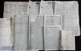 Newspapers - Mixed Selection includes two dated 1773, one dated 1823 the rest appear 1809. Titles