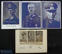 WWII - Autographs - German Field Marshal's - Karl Gerd Von Rundstedt, Willhelm Von Leeb & Fedor