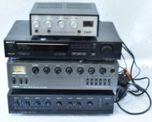 4x DJ / Music Amplifiers features TOA PA Amplifier Model A-1061, Eagle International TPA35 public