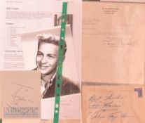 Entertainment Autographs - featuring Bing Crosby (1903-1977) (signed typed letter with envelope),