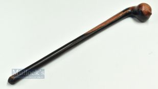 African Knobkerrie Wooden Fighting-Hunting Tool: a two-tone hard wood construction 21