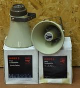 Eagle International Model HR815 Weatherproof Trumpet Horn Speakers 8ohms 15 Watt both in boxes,
