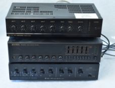 3x DJ / Music Amplifiers features TOA PA Amplifier model A1061, TOA 500 series Amplifier A512U and a