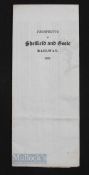 Early Prospectus for Constructing The Sheffield and Goole Railway 1830, a detailed 4 page Prospectus