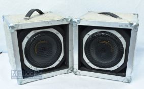 Unnamed Cube Speakers 30.5cm3 aluminium construction with carpet surround, 3x connectors to the