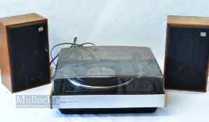 Garrard R976 vinyl record player with BUSH arena HIFI, of wooden construction, plus 2x RS speakers