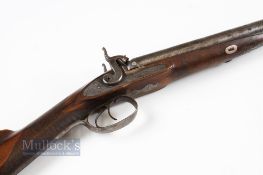 Westley Richards Double Percussion Shotgun with scroll engraved and named sidelocks with dolphin