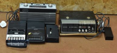 Retro Cassette Players - Roberts R606-MB Radio features Uher tape/cassette player, plus a Sony