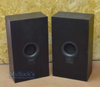 2x Mackie Industrial SP800 Sub Woofers / Bass Bins in black, measures height 61cm, width 35cm, depth