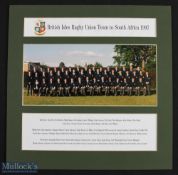 1997 British & Irish Lions to S Africa Rugby Photo: Lovely large mounted (11.75