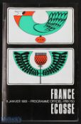 1969 France v Scotland Rugby Programme: Issue from the Paris game won 6-3 by the visitors. VG