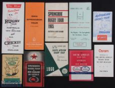 1956/1965 South Africa in New Zealand Fixture Booklets et al (10): 6pp Fisons; 4pp, Caltex,