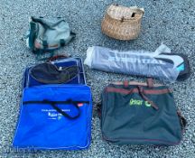 A Collection of Fishing Bags & Keep Net, to include, an essential canvas rod bag looks unused, a