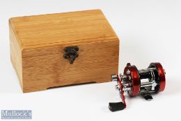 Fine and Scarce ABU Ambassadeur 2500CI 'Popeye Special' limited edition multiplier reel in red,