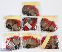 Old Style Pike Flies 7 packets of approx. 12 in each #7 doz