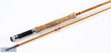 Edgar Sealey & Sons Octo Fly Split Cane Fly Rod, uplocking alloy reel seat, red agate butt/tip