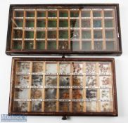 2 Vintage Glass Display Cases with slide out drawers, 1x 15