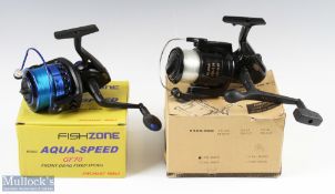 Fishzone Aqua-Speed GF70 front drag fixed spool reel, light use, runs very well, with instructions