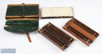 Anglers Float Winder Compendium leather case with leather buckle strap, float winder missing, case