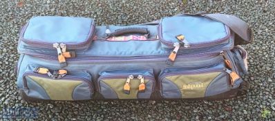 Large Fishpond Roller Bag - hard base for rods, multi pocket and rain cover, handle and shoulder