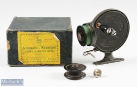 S Allcocks 'Stanley' light casting reel with spare spool, runs very well, with original box (good)