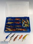 Over 100 Spinners and Lures in plastic box