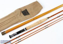 John R Gow & Sons Gun and Fishing Tackle Maker's Dundee 9' 3pc plus spare tip - the Regal split cane