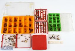 6x Fly Containers with over 200 trout dry flies and reservoir flies (6)