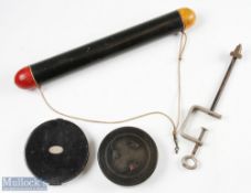 Hardy Fishing Accessories (4) - Coulin fly vice with nickel silver clamp, Neroda type cast case,