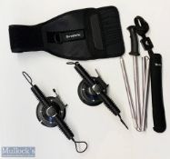 Simms Folding Wadding Staff, with a Simms back brace and a set of Richard Walker suction car roof