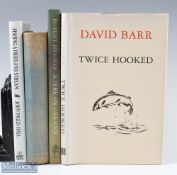 4x Fishing Books, to include - A Jerk on the End - Robert Hughes 1st ed 1999, Twice Hooked - David