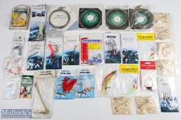15x Rigs for Sea Fishing - all look unused, still in packs: 4x packs wire trace; 5x prawn and shrimp