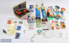 A selection of Sea Fishing Terminal Tackle to include hooks, connections, large hooks to nylon,