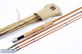 Hardy Alnwick 'The Gold Medal' Palakona split cane fly rod (E57741 - c1945) 9' 3pc plus spare tip,