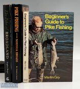 3x Pike Books to include a signed copy of The Pike of Broadland Fishing Book - Stephen Harper