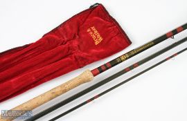 Bruce and Walker Hexagraph Walker Salmon fly rod hand built in England Green finish 14' 3pc line
