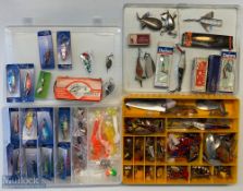 2x Fishing Tackle boxes of Lures and Spoons, a good selection of mixed makers noted lure of a