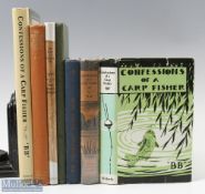 7x BB Fishing Books to include - Confessions of a Carp Fisher in D/J 1st edition plus 1983 and
