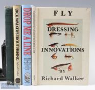 A Selection of Richard Walker Books, to include still water angling 1st edition 1953 ex lib, Dick