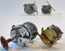 Collection of Various American Multiplying Reels from brook to sea fishing (4) - Pflueger Capitol