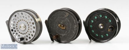 Hardy Alnwick The Princess Fly Reel, smooth alloy foot, milled rim tensioner, tarnishing to back