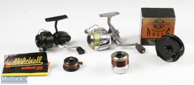 Mitchell Prince 308 Fixed Spool Reel, LHW with spare spool and instructions, runs very well, in