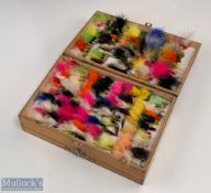 4-sided Wooden Fly Box with over 470 reservoir flies