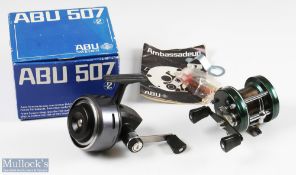 Abu Sweden Closed Face Fixed Spool Spinning Reel 507 very light use, runs very well, in original