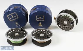 Hardy Alnwick Marquis Salmon No 2 fly reel brass ribbed foot, runs well, shows signs of use, rim